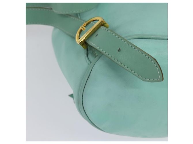 Zaino in pelle Salvatore Ferragamo blu turchese oro Auth bs27971 - vista 12