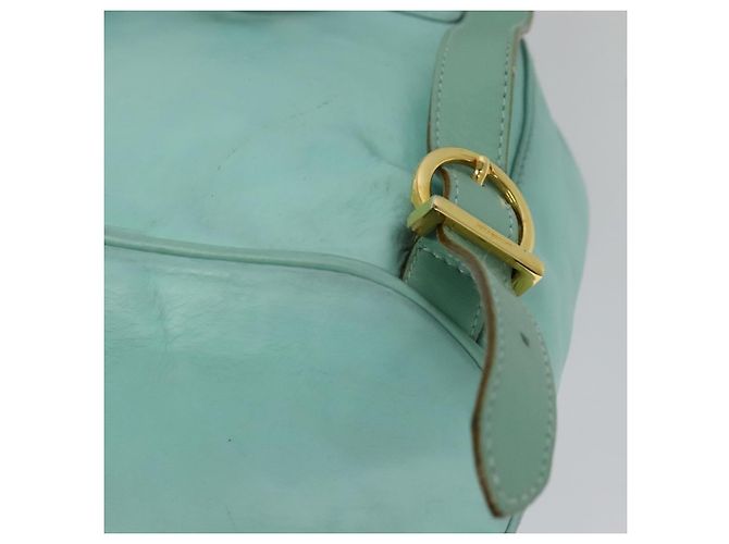 Zaino in pelle Salvatore Ferragamo blu turchese oro Auth bs27971 - vista 13