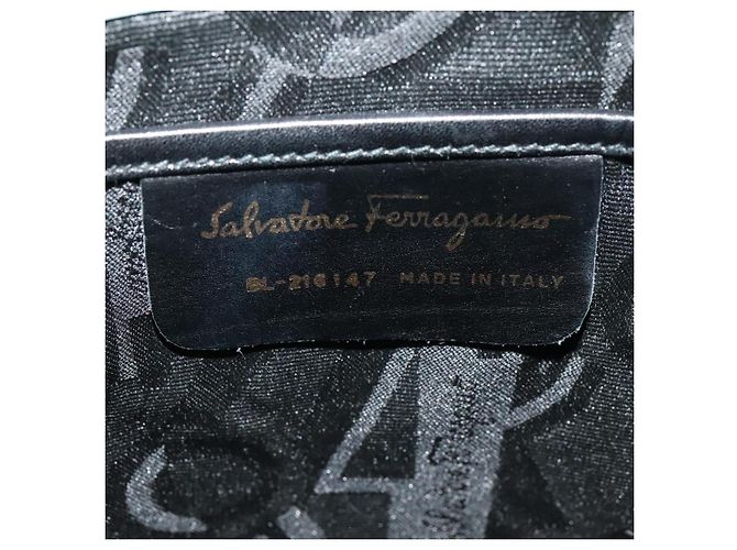 Zaino in pelle Salvatore Ferragamo blu turchese oro Auth bs27971 - vista 16