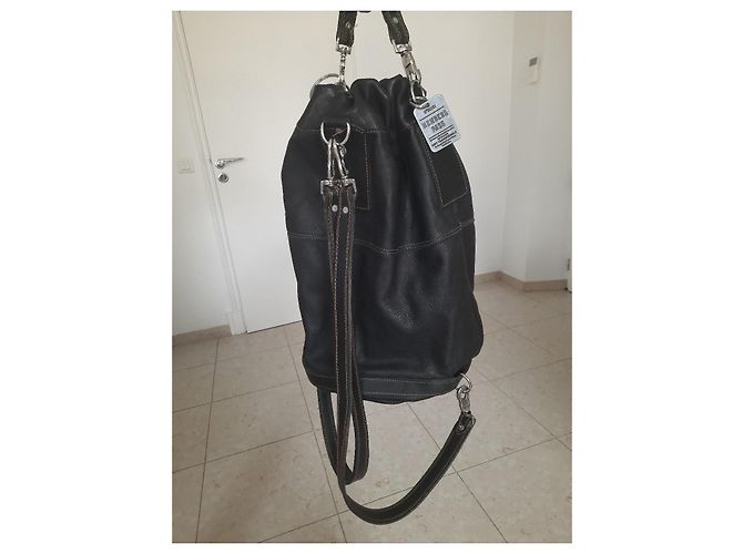 Autre Marque Pasta Executiva Rugby de Couro Marrom Escuro Castanho escuro - vista 3