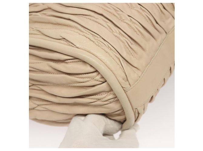 BALLY Borsa a Spalla Pelle Beige Oro Auth sw1288 D'oro - vista 10