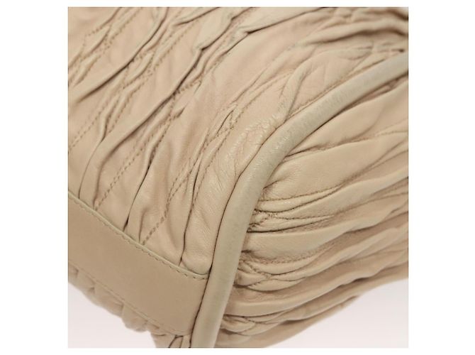 BALLY Borsa a Spalla Pelle Beige Oro Auth sw1288 D'oro - vista 11