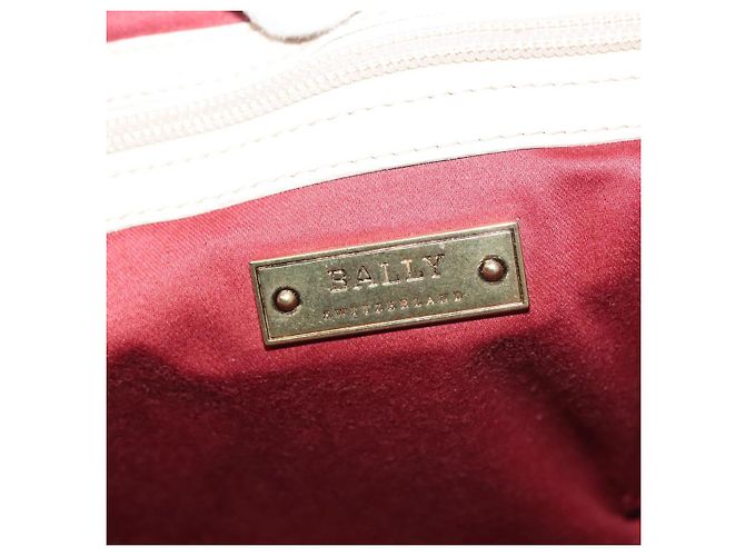 BALLY Borsa a Spalla Pelle Beige Oro Auth sw1288 D'oro - vista 17