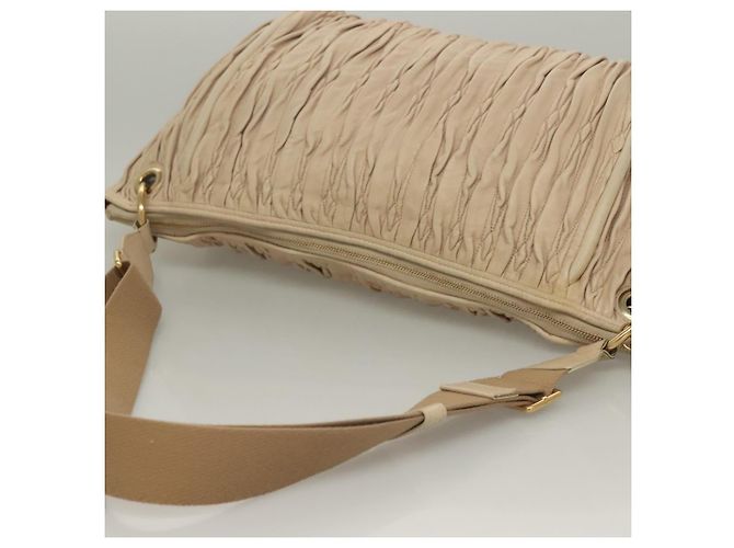 BALLY Borsa a Spalla Pelle Beige Oro Auth sw1288 D'oro - vista 6