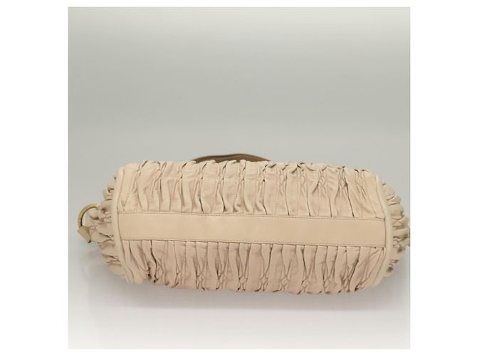 BALLY Borsa a Spalla Pelle Beige Oro Auth sw1288 D'oro - vista 9