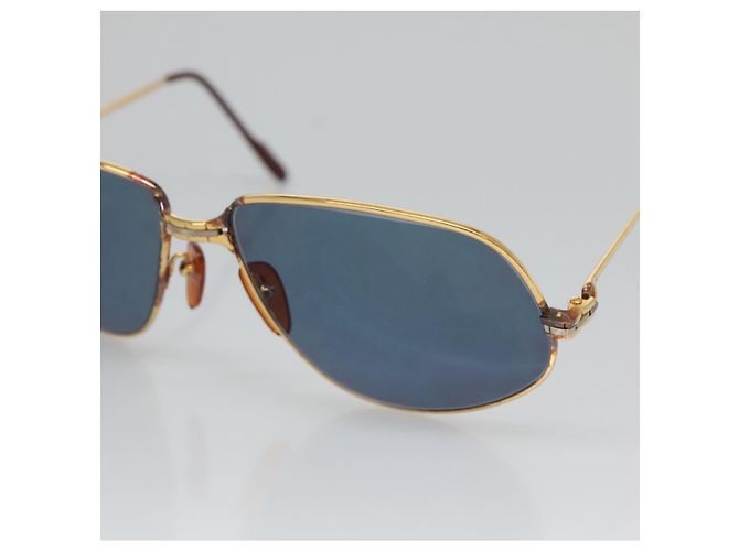 Occhiali da sole CARTIER Metallo Blu Auth am8889 - vista 7