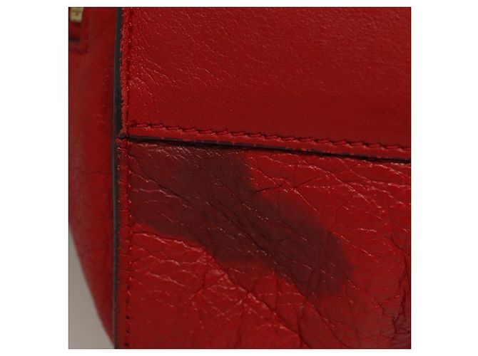 Chloé Borsa Tote in Pelle Rossa e Dorata Chloe Dylan Auth am8898 Rosso D'oro - vista 11