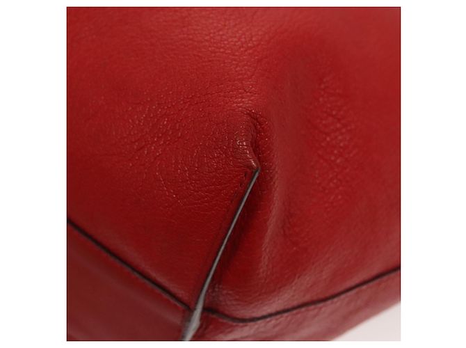 Chloé Borsa Tote in Pelle Rossa e Dorata Chloe Dylan Auth am8898 Rosso D'oro - vista 13