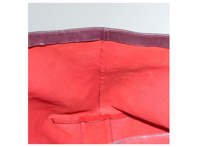 Chloé Borsa Tote in Pelle Rossa e Dorata Chloe Dylan Auth am8898 Rosso D'oro - vista 19