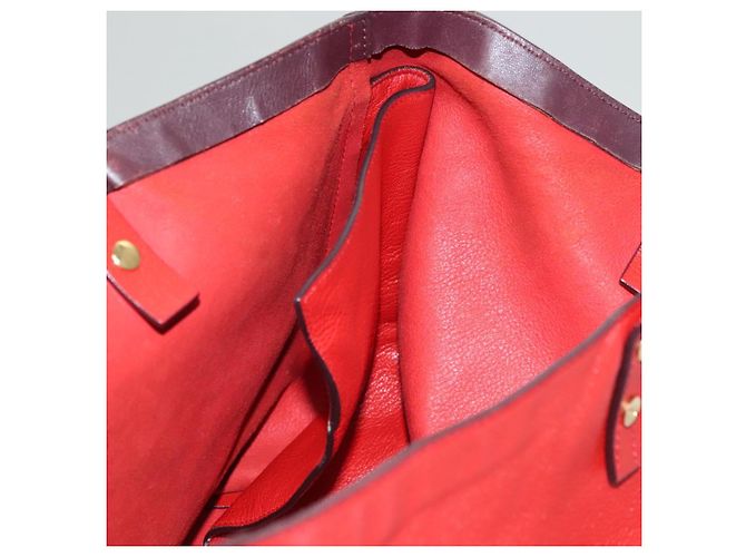 Chloé Borsa Tote in Pelle Rossa e Dorata Chloe Dylan Auth am8898 Rosso D'oro - vista 20