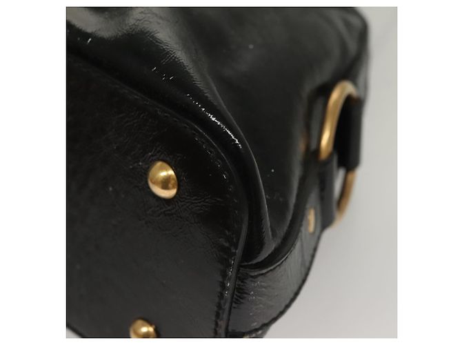 Borsa a Spalla Muse SAINT LAURENT Smalto Nero Oro Auth sw1147 D'oro - vista 12