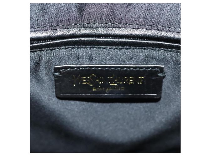 Borsa a Spalla Muse SAINT LAURENT Smalto Nero Oro Auth sw1147 D'oro - vista 18