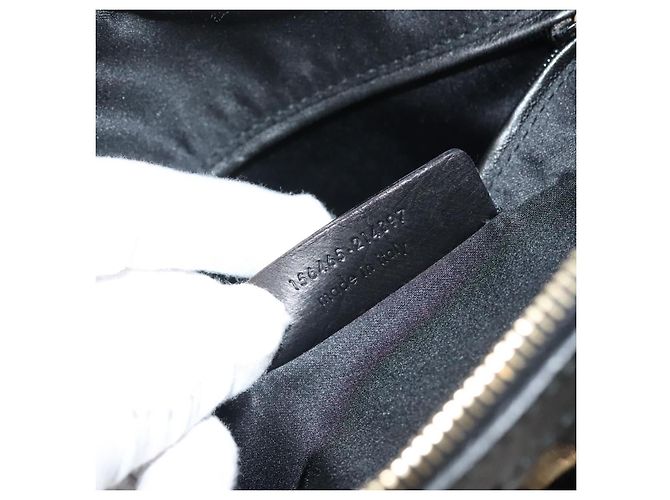 Borsa a Spalla Muse SAINT LAURENT Smalto Nero Oro Auth sw1147 D'oro - vista 23