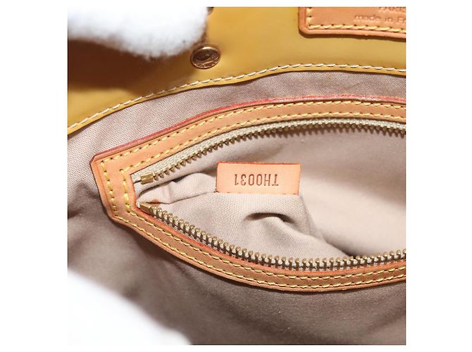 LOUIS VUITTON Borsa a Mano Monogram Vernis Reade MM Beige M91141 LV Auth sw1119 - vista 12