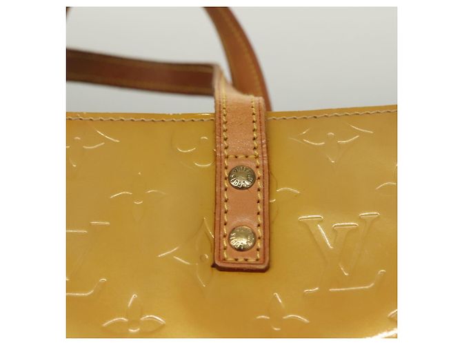 LOUIS VUITTON Borsa a Mano Monogram Vernis Reade MM Beige M91141 LV Auth sw1119 - vista 18