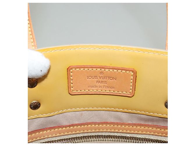 LOUIS VUITTON Borsa a Mano Monogram Vernis Reade MM Beige M91141 LV Auth sw1119 - vista 19