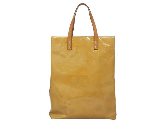 LOUIS VUITTON Borsa a Mano Monogram Vernis Reade MM Beige M91141 LV Auth sw1119 - vista 2