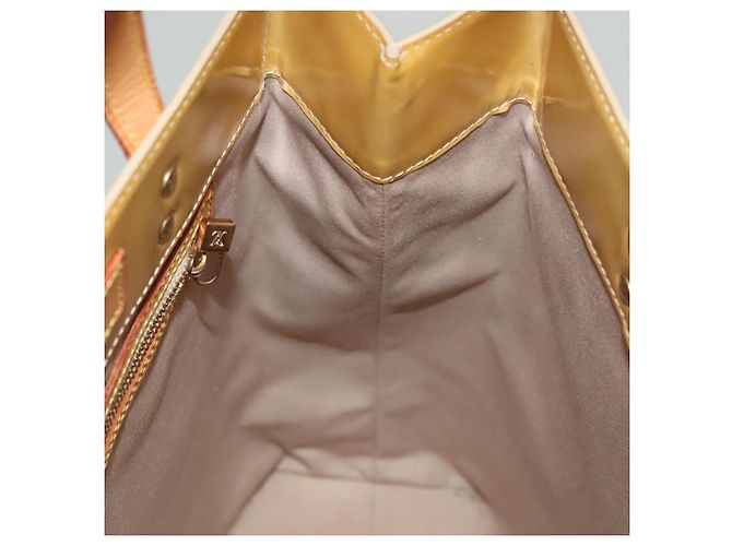 LOUIS VUITTON Borsa a Mano Monogram Vernis Reade MM Beige M91141 LV Auth sw1119 - vista 20