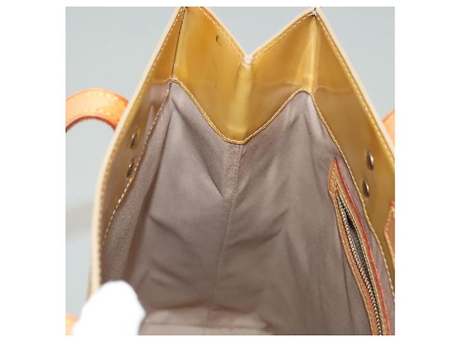 LOUIS VUITTON Borsa a Mano Monogram Vernis Reade MM Beige M91141 LV Auth sw1119 - vista 21