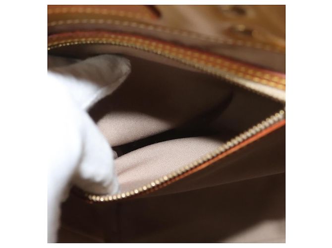 LOUIS VUITTON Borsa a Mano Monogram Vernis Reade MM Beige M91141 LV Auth sw1119 - vista 22