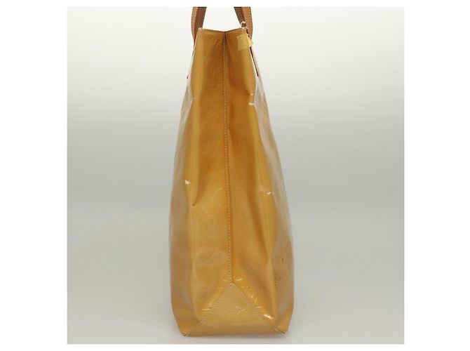 LOUIS VUITTON Borsa a Mano Monogram Vernis Reade MM Beige M91141 LV Auth sw1119 - vista 4