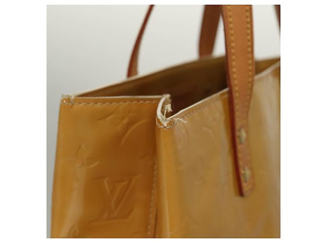 LOUIS VUITTON Borsa a Mano Monogram Vernis Reade MM Beige M91141 LV Auth sw1119 - vista 6