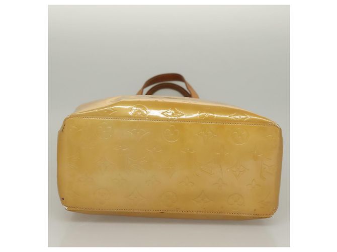 LOUIS VUITTON Borsa a Mano Monogram Vernis Reade MM Beige M91141 LV Auth sw1119 - vista 7