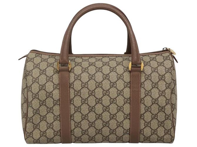 Borsa a Mano GUCCI GG Supreme PVC Beige Oro 001 39 6842 Auth ep9977 D'oro - vista 3