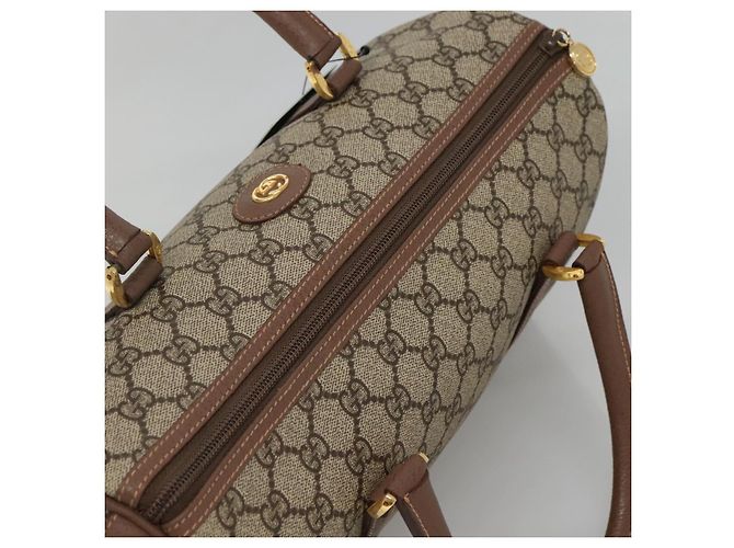 Borsa a Mano GUCCI GG Supreme PVC Beige Oro 001 39 6842 Auth ep9977 D'oro - vista 6