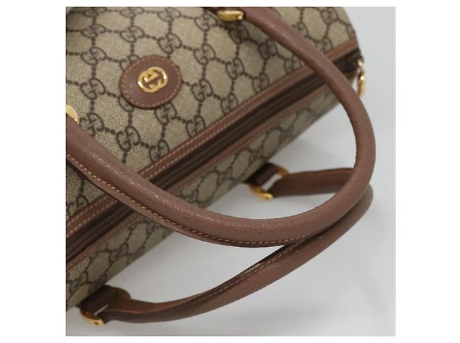 Borsa a Mano GUCCI GG Supreme PVC Beige Oro 001 39 6842 Auth ep9977 D'oro - vista 7