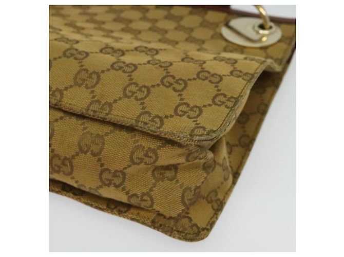 Borsa a Spalla GG Canvas Gucci Beige Oro Auth ep9963 D'oro - vista 11