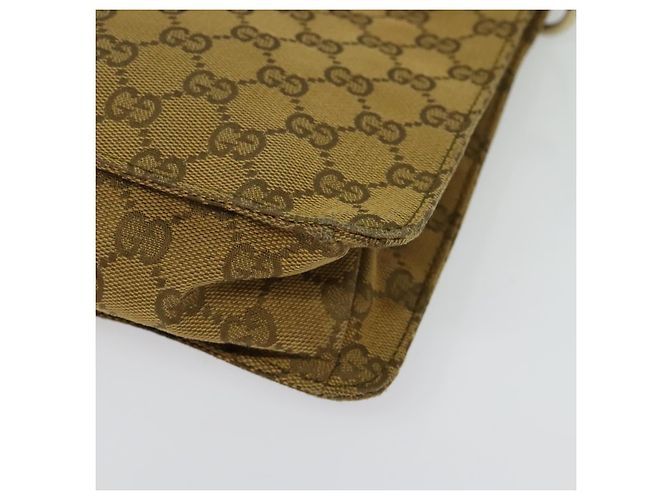 Borsa a Spalla GG Canvas Gucci Beige Oro Auth ep9963 D'oro - vista 13
