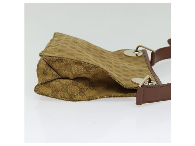 Borsa a Spalla GG Canvas Gucci Beige Oro Auth ep9963 D'oro - vista 5