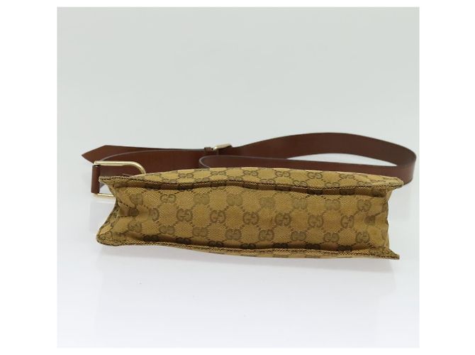 Borsa a Spalla GG Canvas Gucci Beige Oro Auth ep9963 D'oro - vista 9