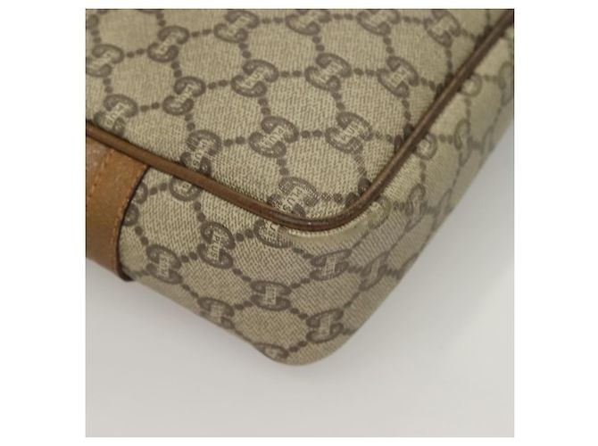 GUCCI GG Plus Supreme Clutch Bag PVC Beige Oro Auth sw1322 D'oro - vista 11