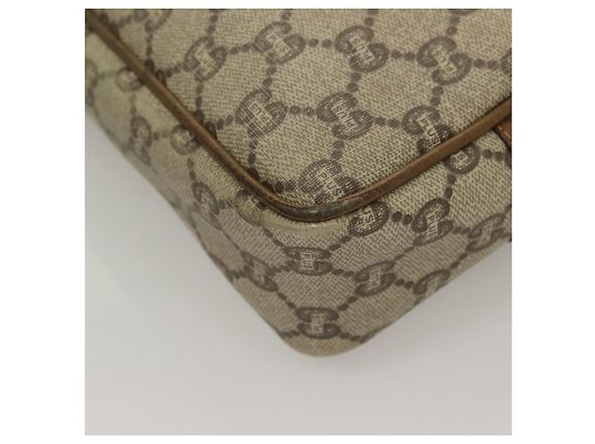 GUCCI GG Plus Supreme Clutch Bag PVC Beige Oro Auth sw1322 D'oro - vista 12