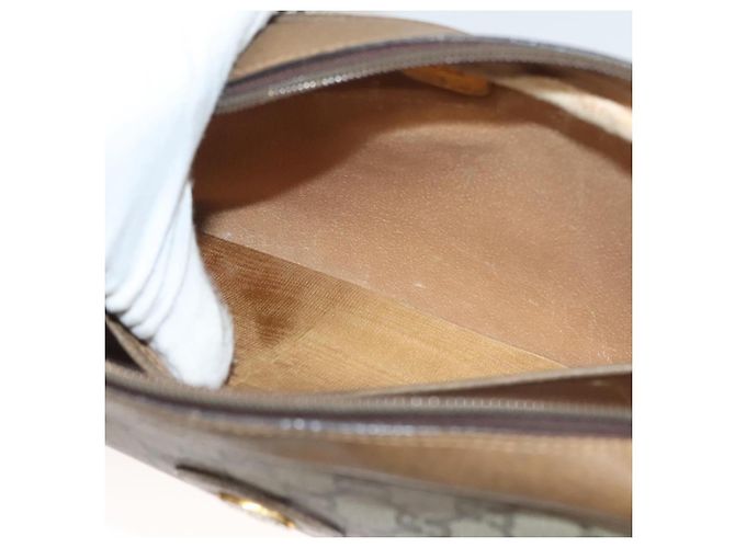 GUCCI GG Plus Supreme Clutch Bag PVC Beige Oro Auth sw1322 D'oro - vista 19