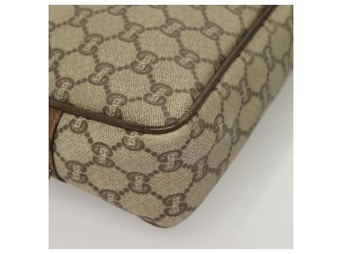 GUCCI GG Plus Supreme Clutch Bag PVC Beige Oro Auth sw1322 D'oro - vista 9