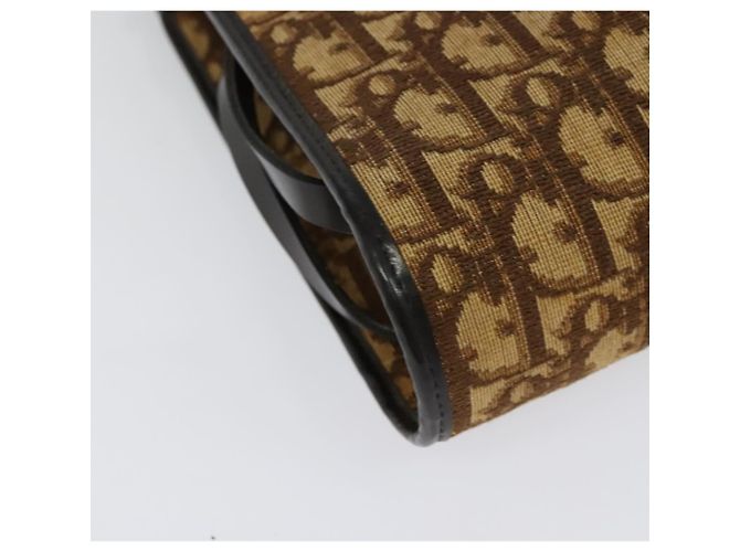 Christian Dior Trotter Canvas Shoulder Bag Brown Gold Auth 135940 Golden - view 13