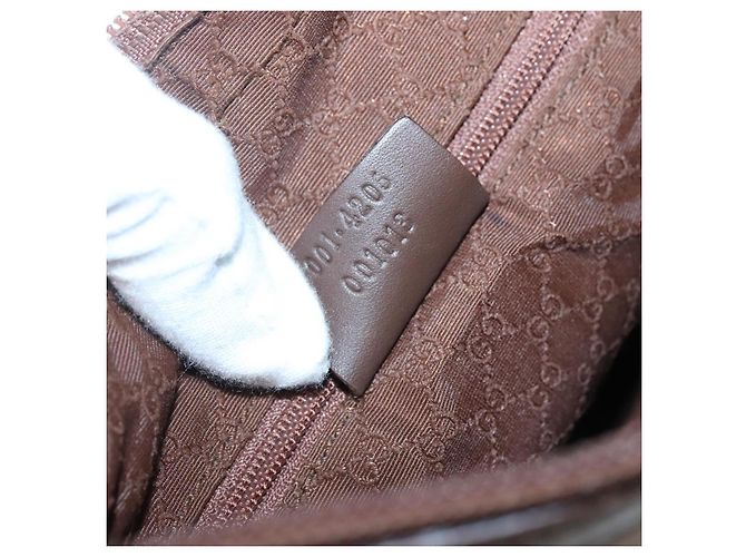 Borsa a Spalla GUCCI in Tela Beige Argento 001 4206 Auth ep9960 - vista 20