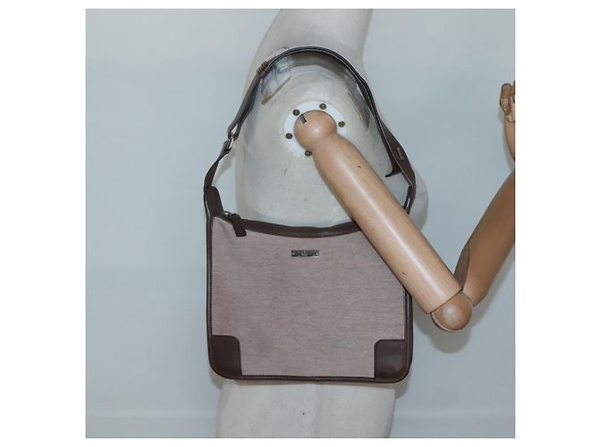 Borsa a Spalla GUCCI in Tela Beige Argento 001 4206 Auth ep9960 - vista 21