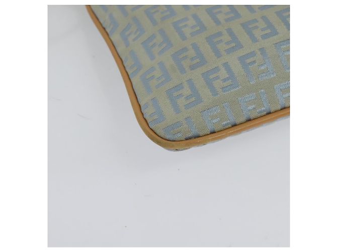 FENDI Zucchino Canvas Schultertasche Hellblau Silber Authentisch 133278 - Ansicht 16