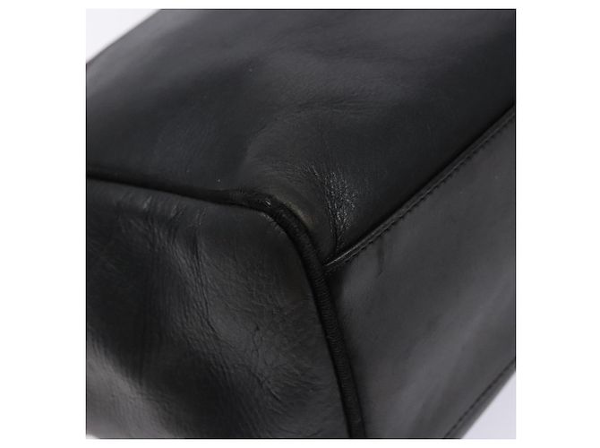 Salvatore Ferragamo Vala Tote Bag Leather Black Gold Auth bs27710 Golden - view 11