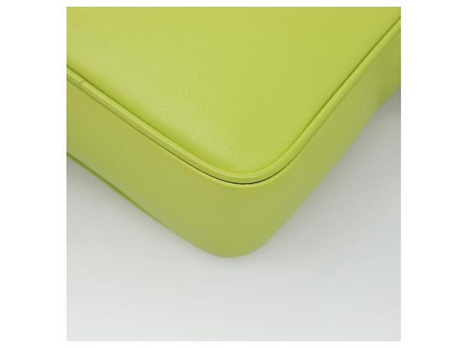 Bolso de Hombro de Cuero VERSACE Verde Lima Oro Auth am8884 Dorado - vista 15