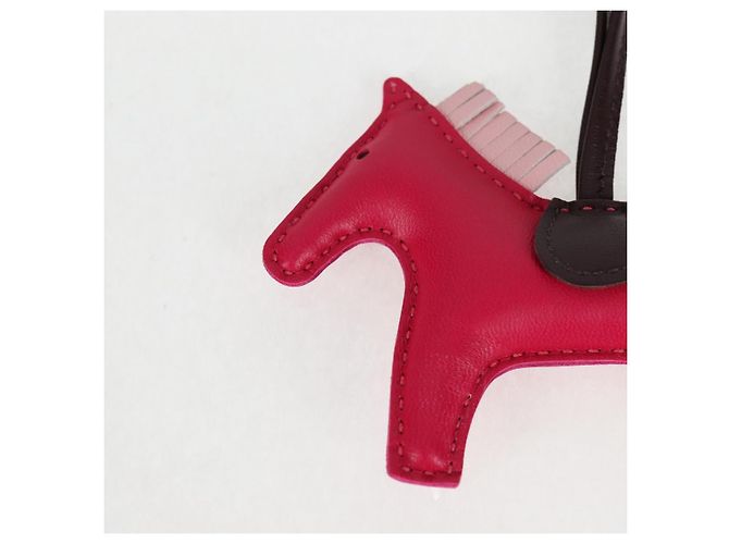 Hermès HERMES Rodeo Charm PM Charm Pelle Rosa Auth 133735 - vista 4