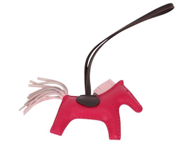 Hermès HERMES Rodeo Charm PM Charm Pelle Rosa Auth 133735 - vista 6