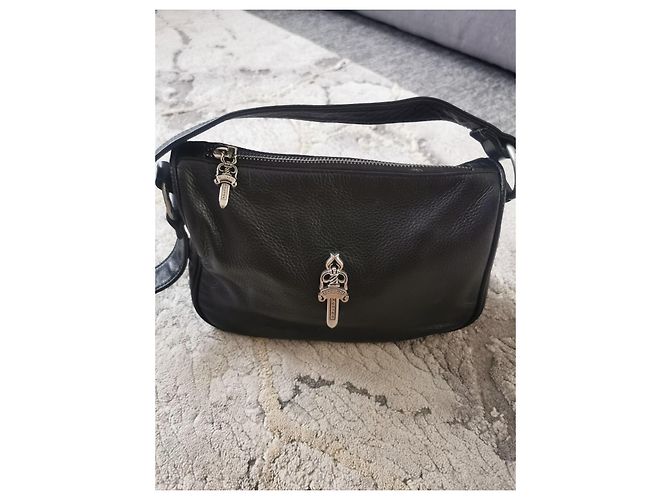 Borsa Chrome Hearts Chicken Nugget in pelle nera Nero - vista 10