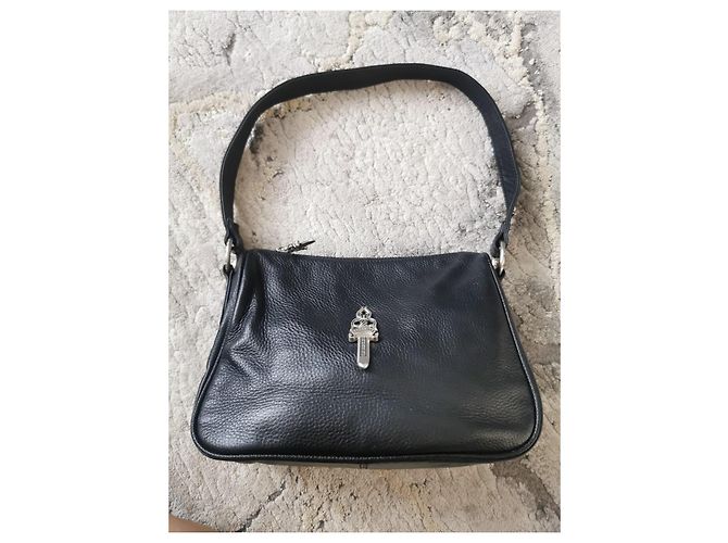 Borsa Chrome Hearts Chicken Nugget in pelle nera Nero - vista 15
