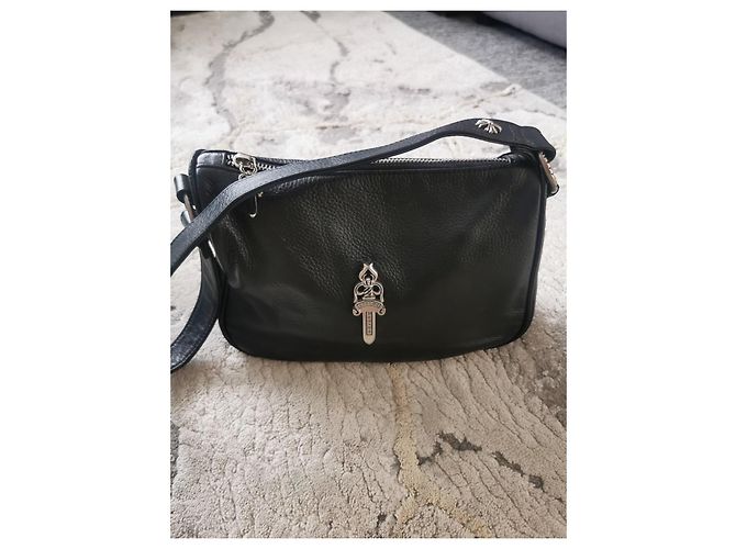 Borsa Chrome Hearts Chicken Nugget in pelle nera Nero - vista 2