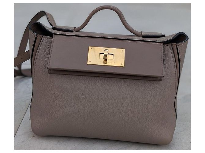 Borsa Hermès 24-24 Etoupe in Pelle Marrone Chiaro - vista 2